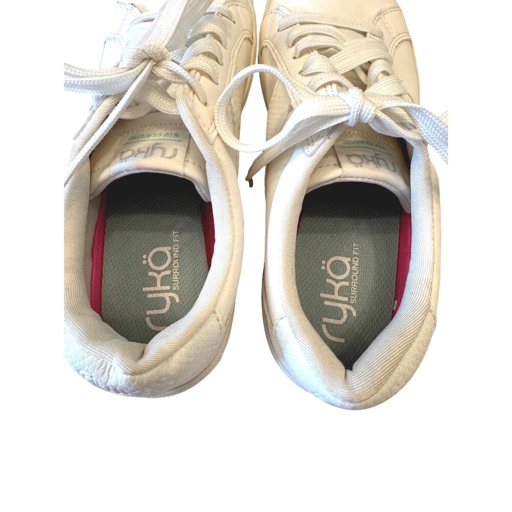 Ryka Viv Classic Oxford Lace Up Size 7M EU 37 White Leather Sneakers Women's NWO - Picture 7 of 12